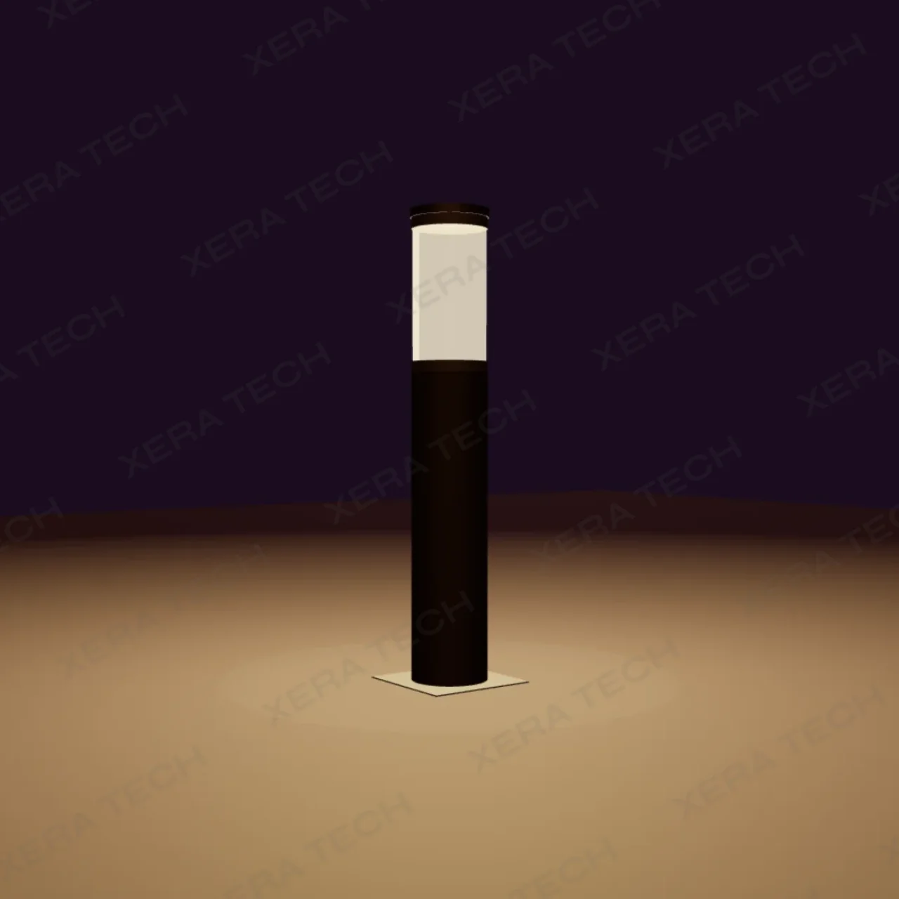Round Cylindrical Decorative Bollard Light view 2