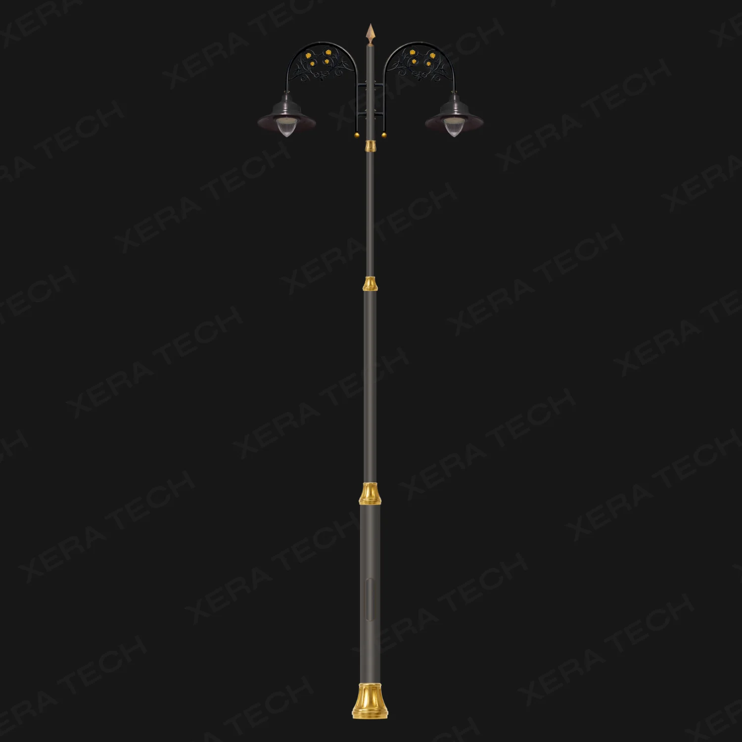 Double Arm Decorative Street Light Pole view 2