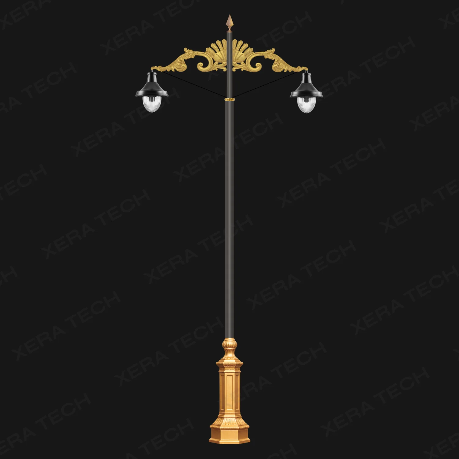 Dhanush Theme Double Arm Decorative Street Light Pole - Decorative Street Light — main view - India