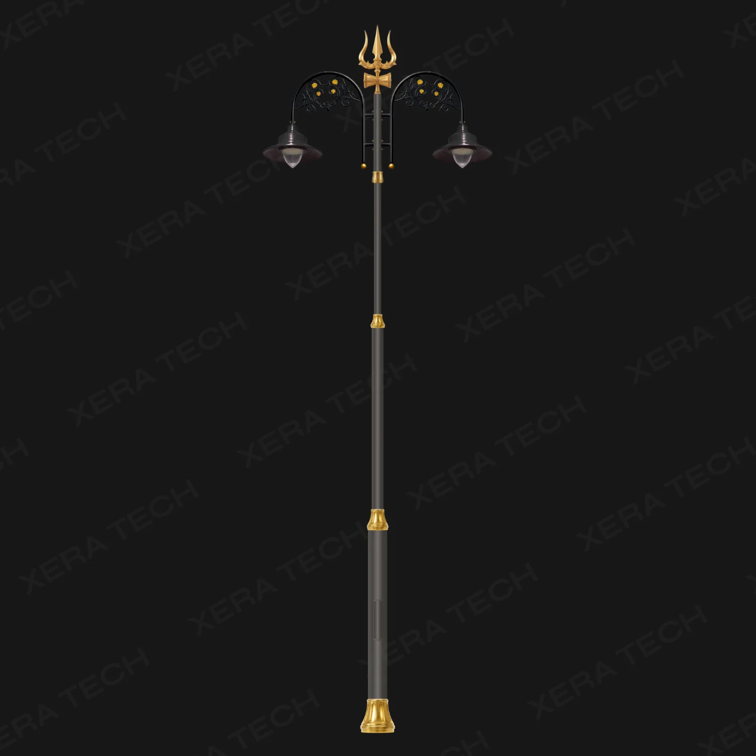 Trishul Double Arm Decorative Street Light Pole - Decorative Street Light — main view - India