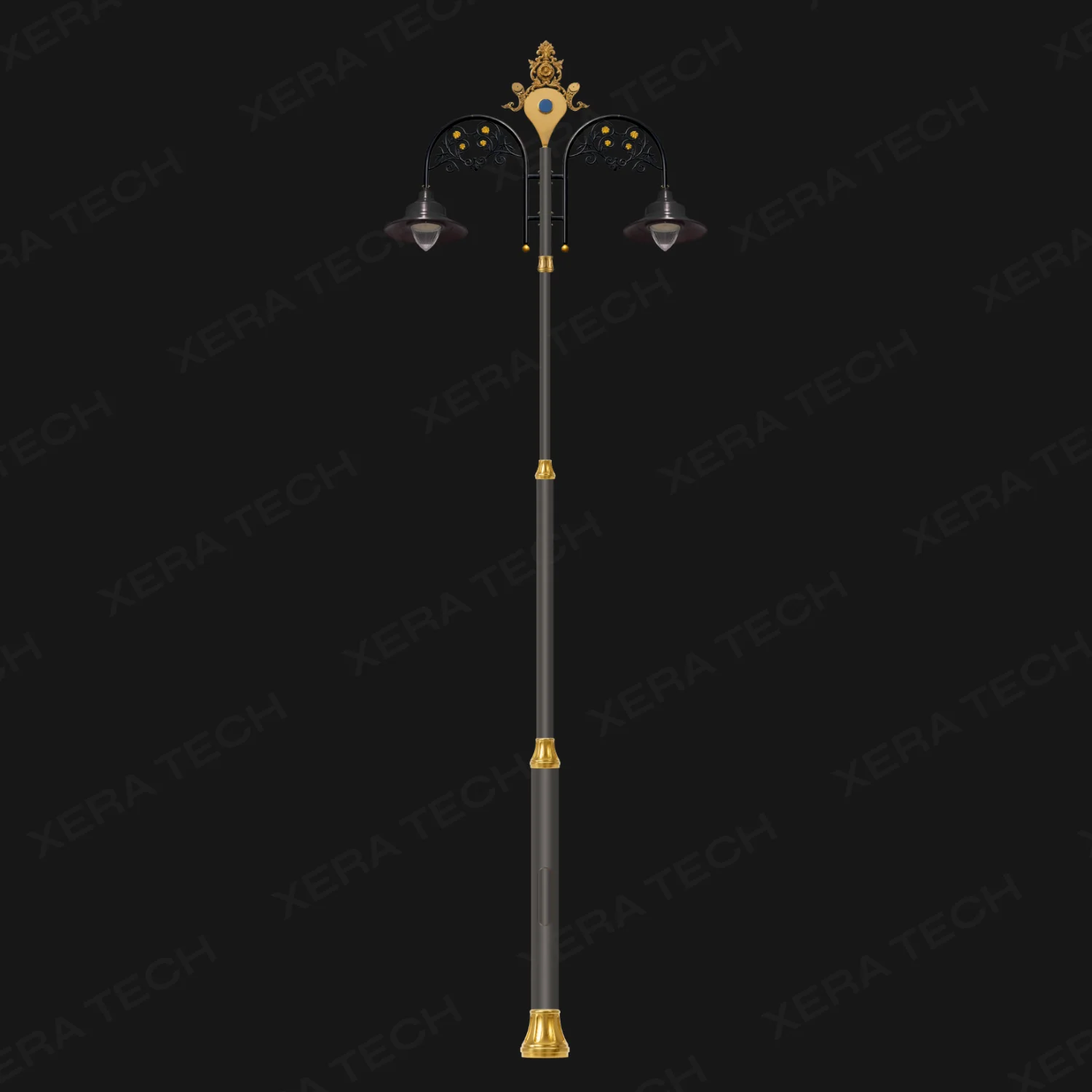 Vitthal Theme Double Arm Decorative Street Light Pole - Decorative Street Light — main view - India