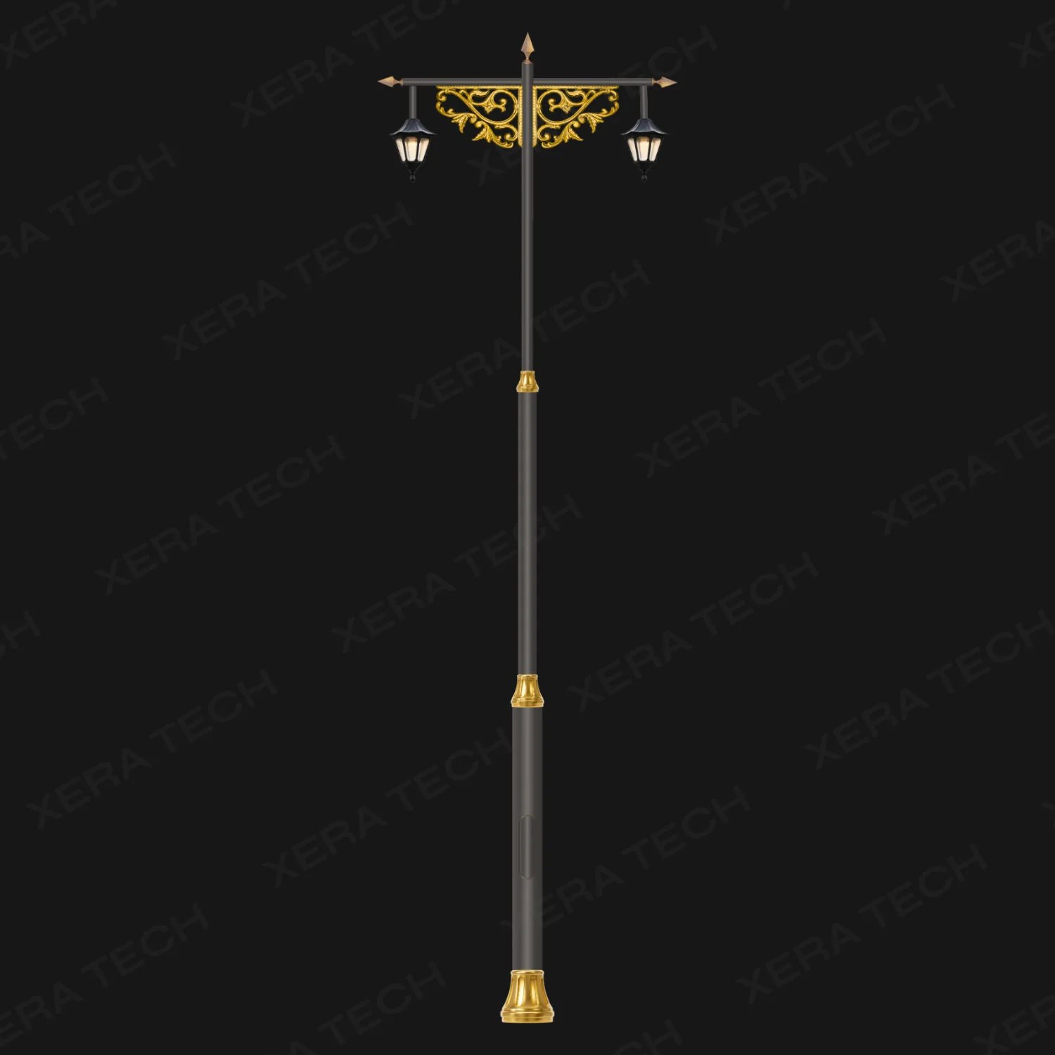 Garden Double Arm Decorative Pole - Decorative Street Light — main view - India