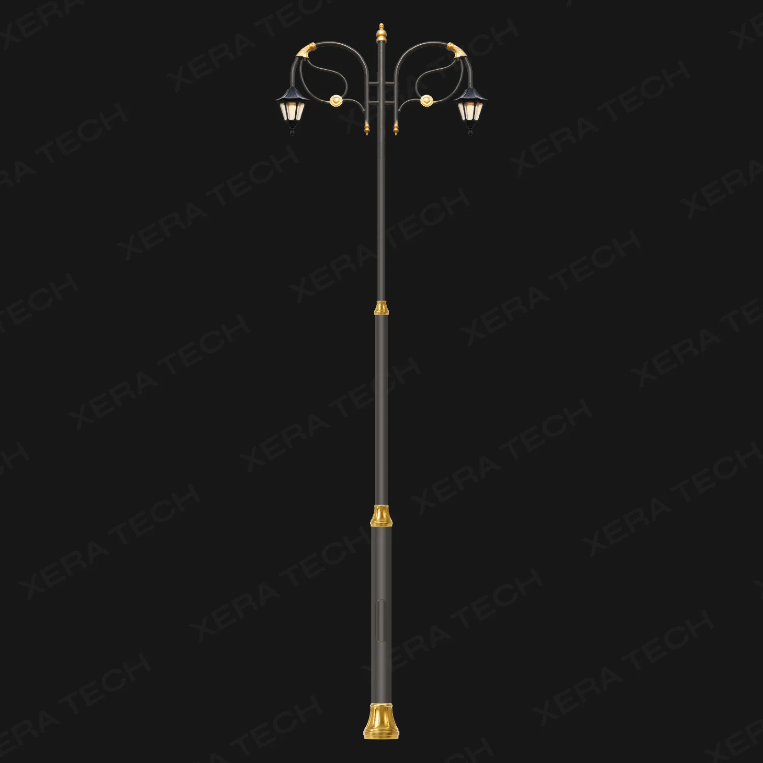Garden Double Arm Lantern Theme Decorative Pole - Decorative Street Light - India
