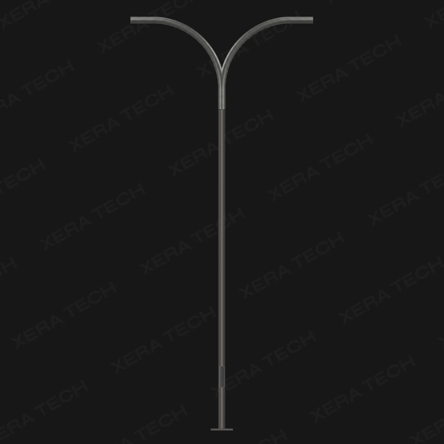 Modern Double Arm Decorative Street Light Pole view 2