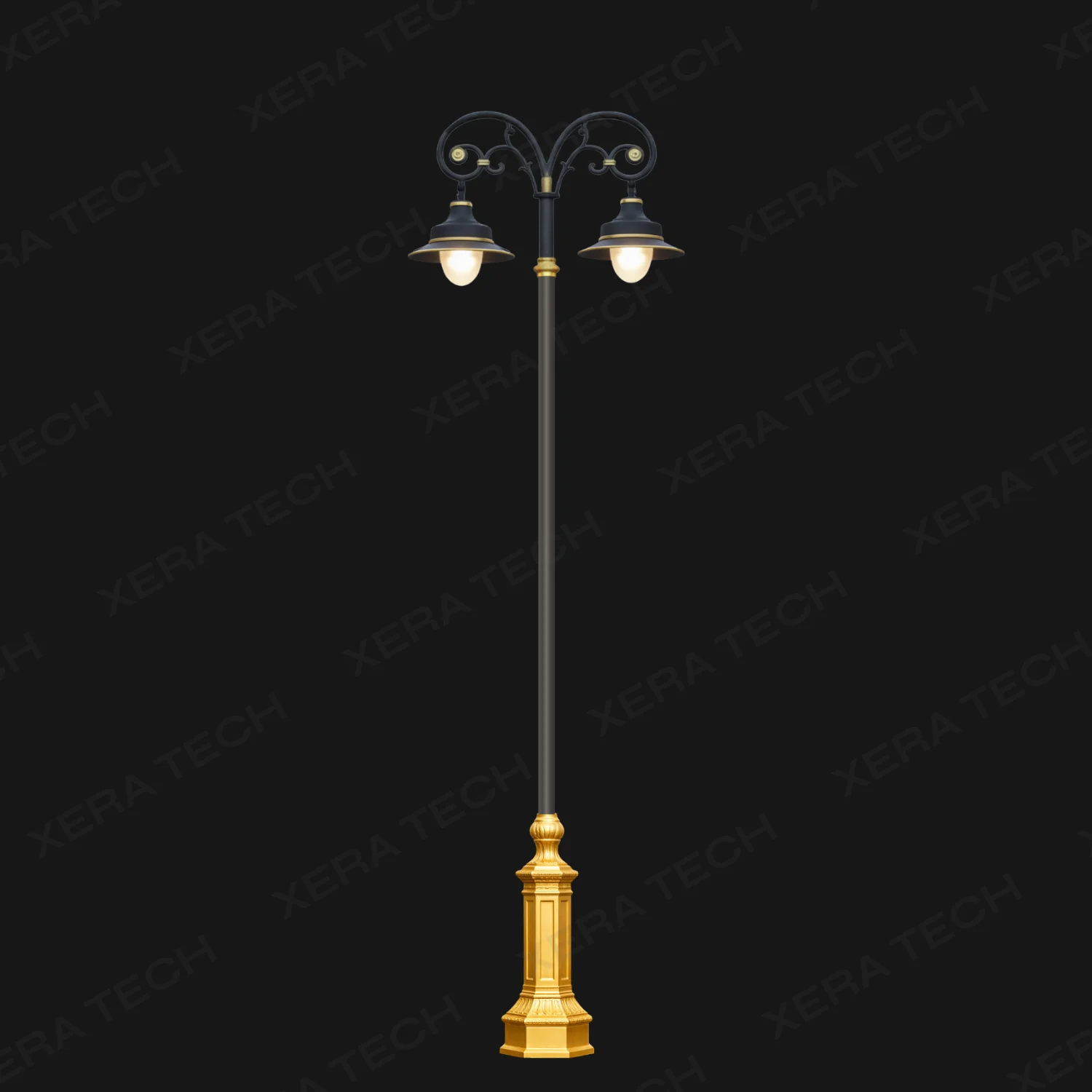 Modern Double Arm Decorative Street Light Pole - Decorative Street Light - India