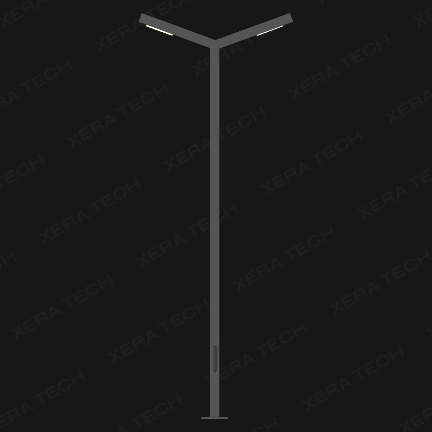 Modern Square Double Arm Decorative Street Light Pole - Decorative Street Light - India
