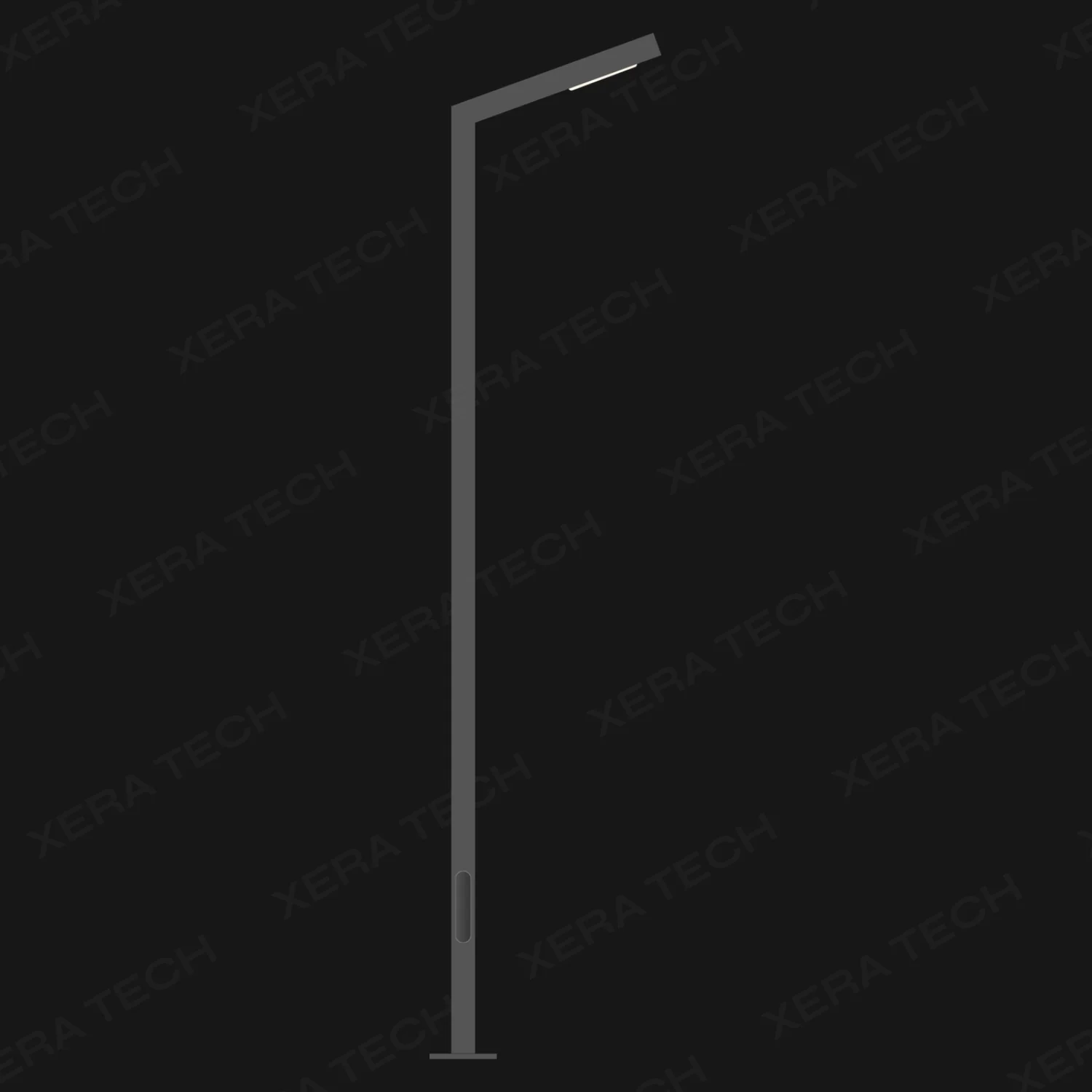 Modern Square Double Arm Decorative Street Light Pole view 2