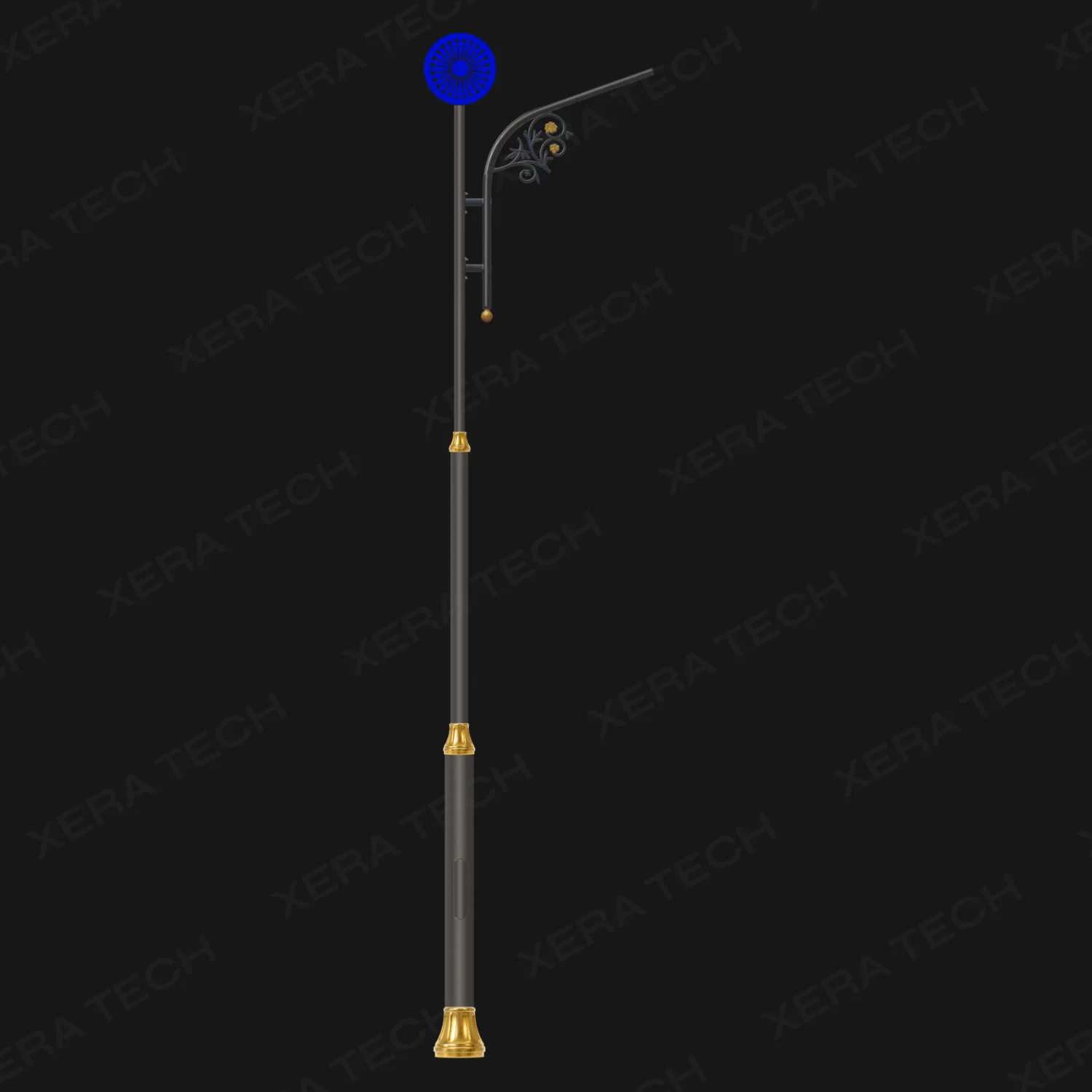 Ashok Chakra Single Arm Decorative Street Light Pole - Decorative Street Light - India