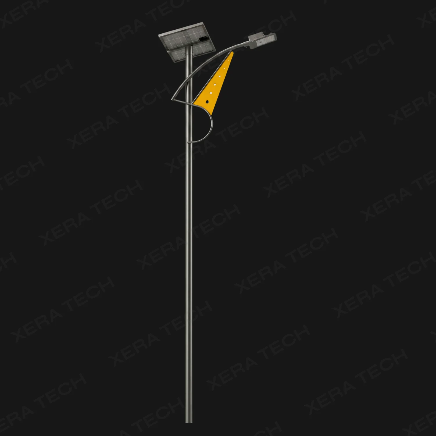 Solar Single Arm Decorative Street Light Pole view 3